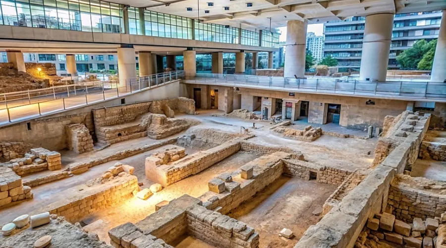 Archaeological excavation beneath the Acropolis Museum Archaeological excavation beneath the Acropolis Museum