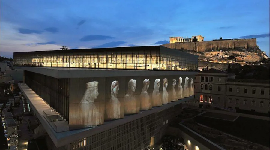 The Acropolis Museum on the slopes of Acropolis