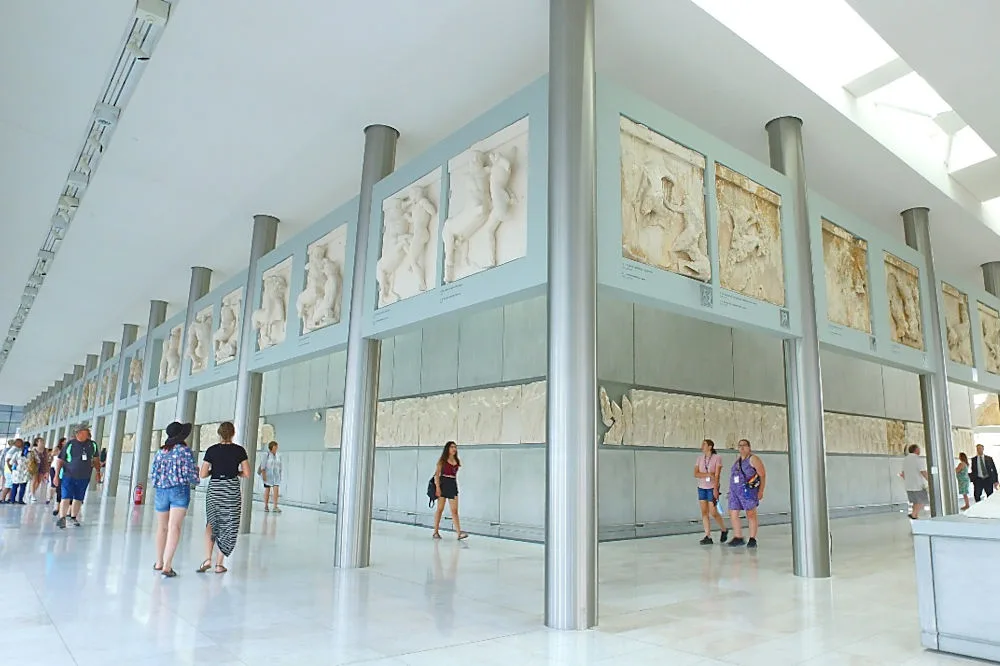 Interior view of the Acropolis Museum in Athens.